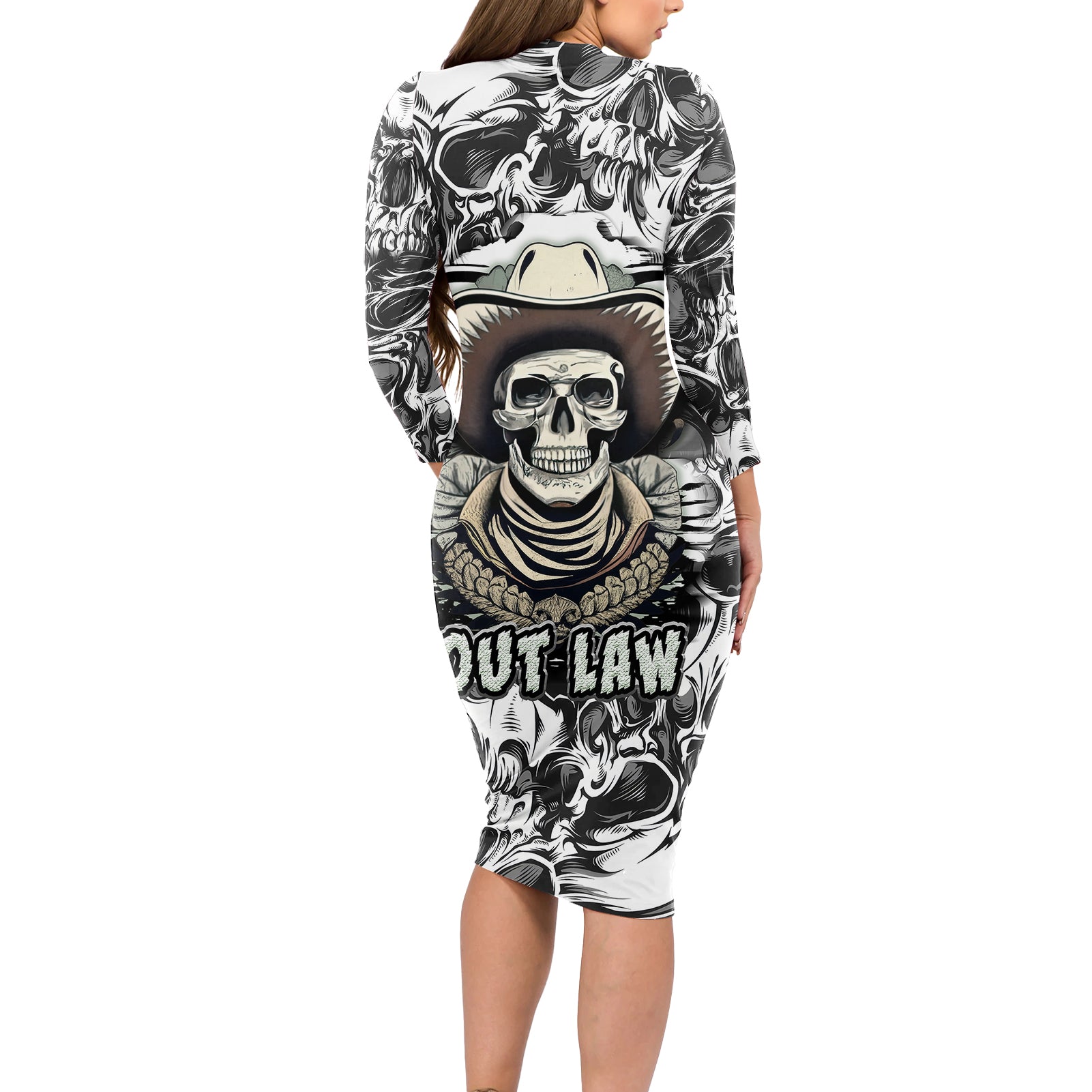skull-cowboy-long-sleeve-bodycon-dress-out-law