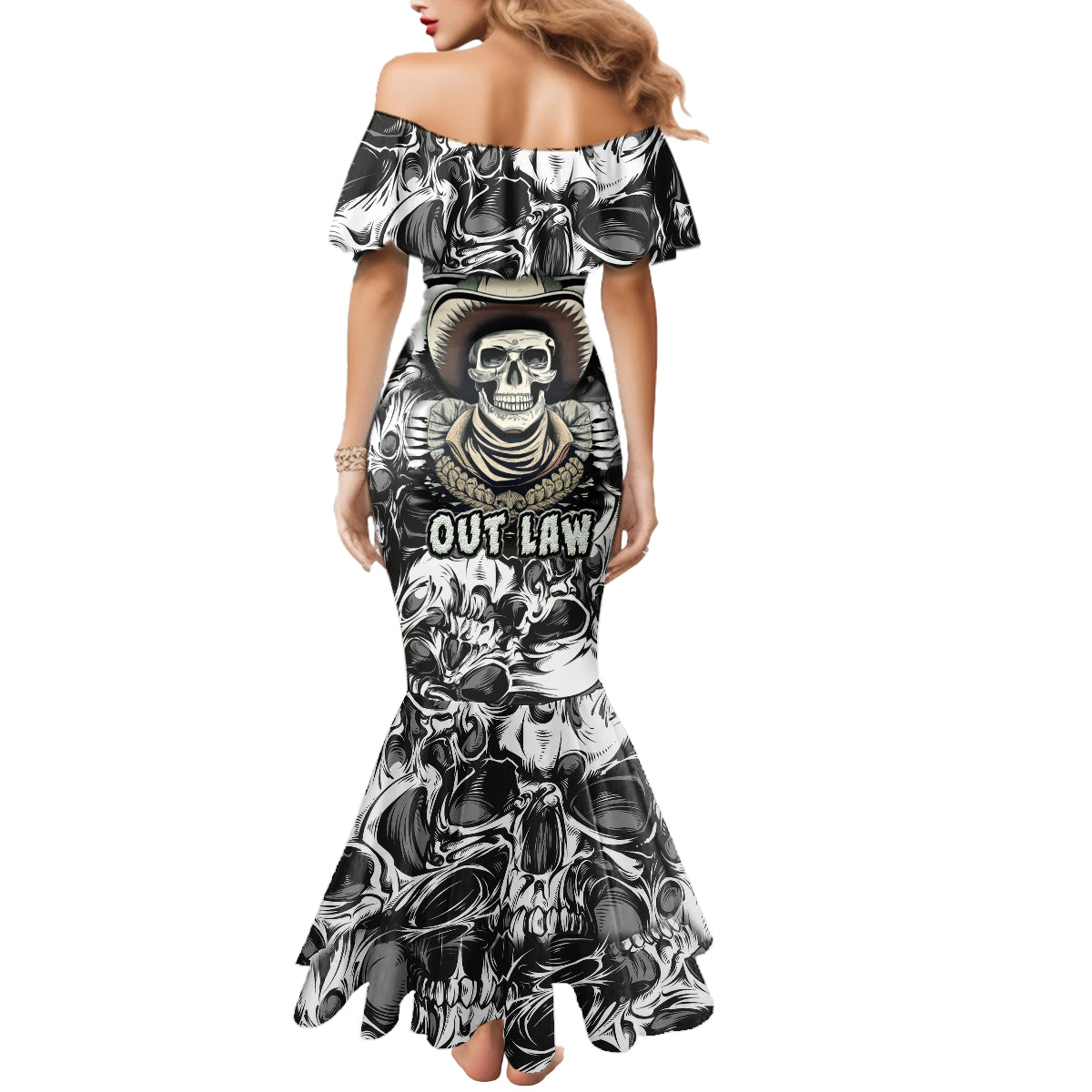 skull-cowboy-mermaid-dress-out-law