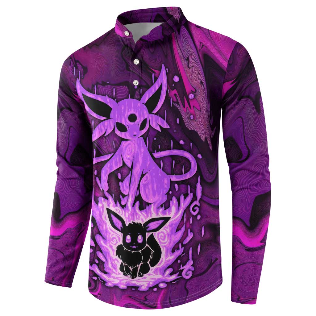 Blazing Espeon Button Sweatshirt Anime Style