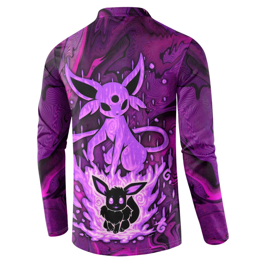 Blazing Espeon Button Sweatshirt Anime Style
