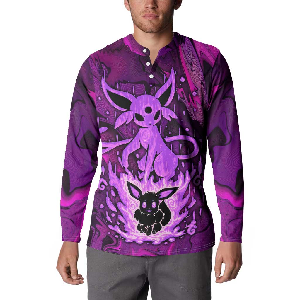 Blazing Espeon Button Sweatshirt Anime Style