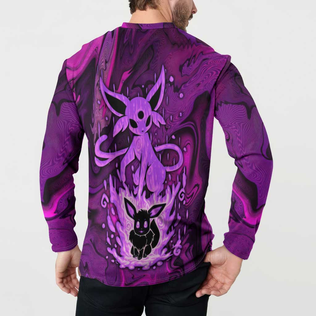 Blazing Espeon Button Sweatshirt Anime Style