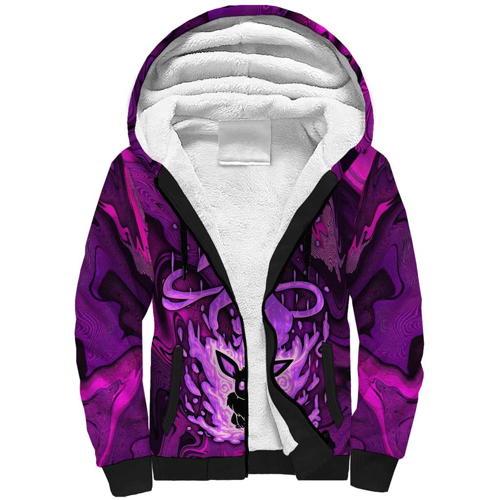 Blazing Espeon Sherpa Hoodie Anime Style