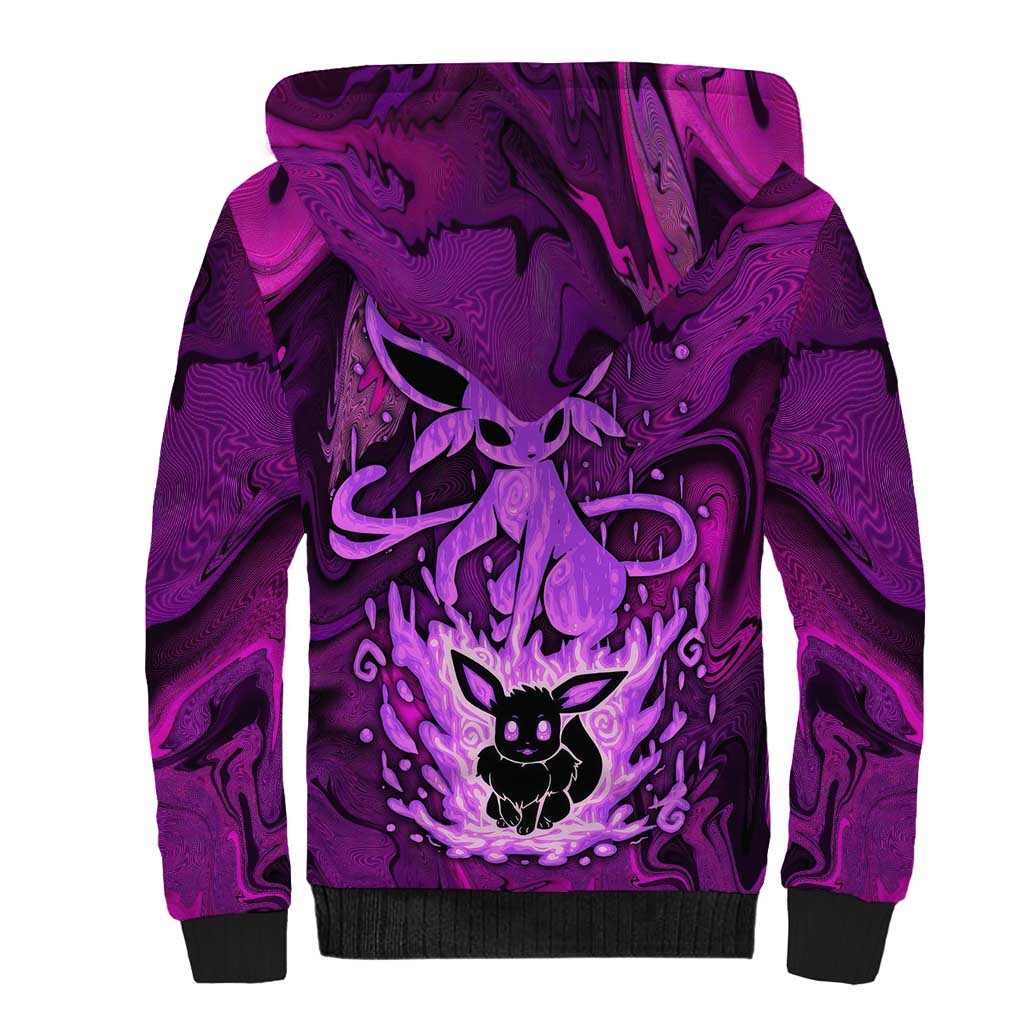 Blazing Espeon Sherpa Hoodie Anime Style