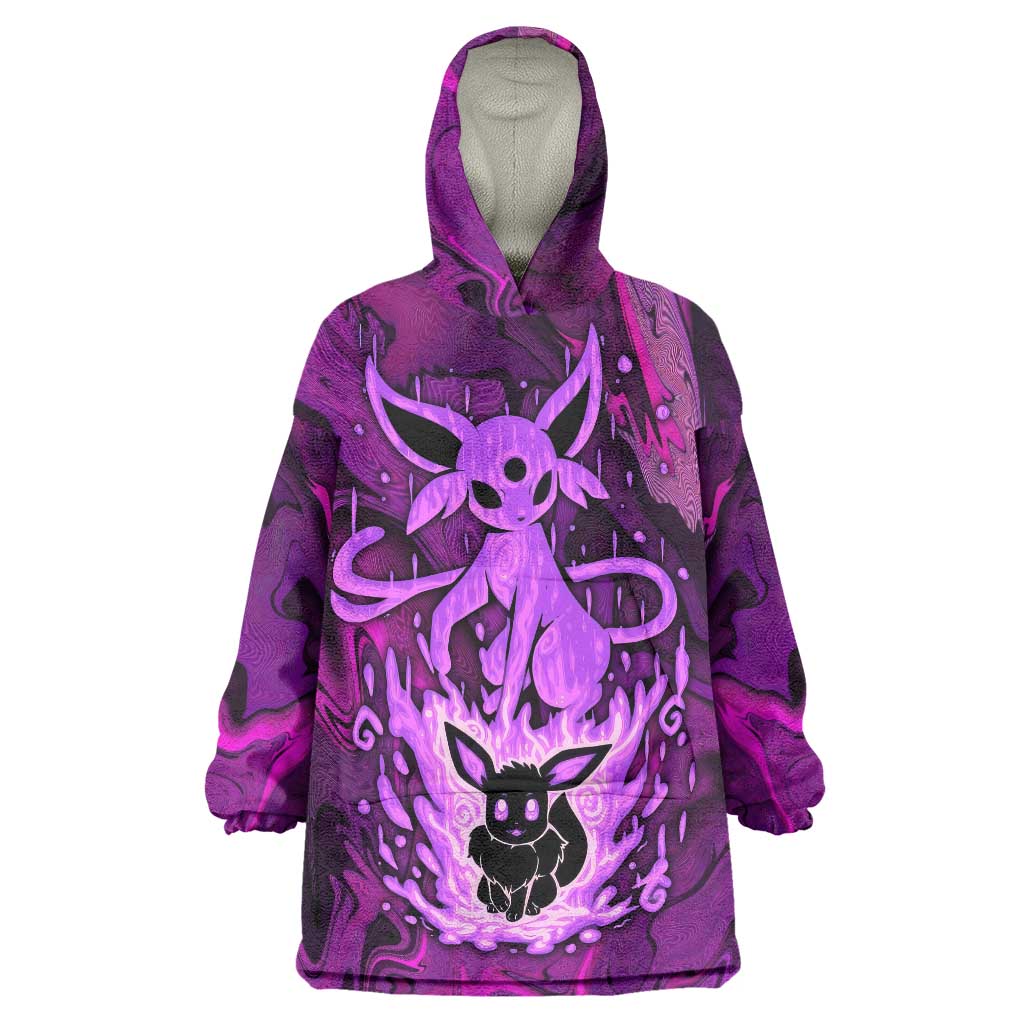 Blazing Espeon Wearable Blanket Hoodie Anime Style