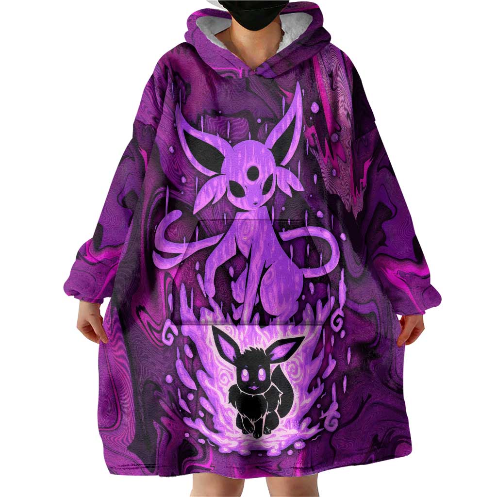 Blazing Espeon Wearable Blanket Hoodie Anime Style