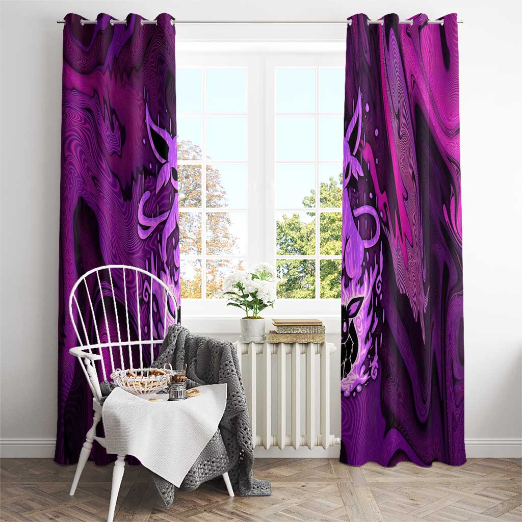 Blazing Espeon Window Curtain Anime Style