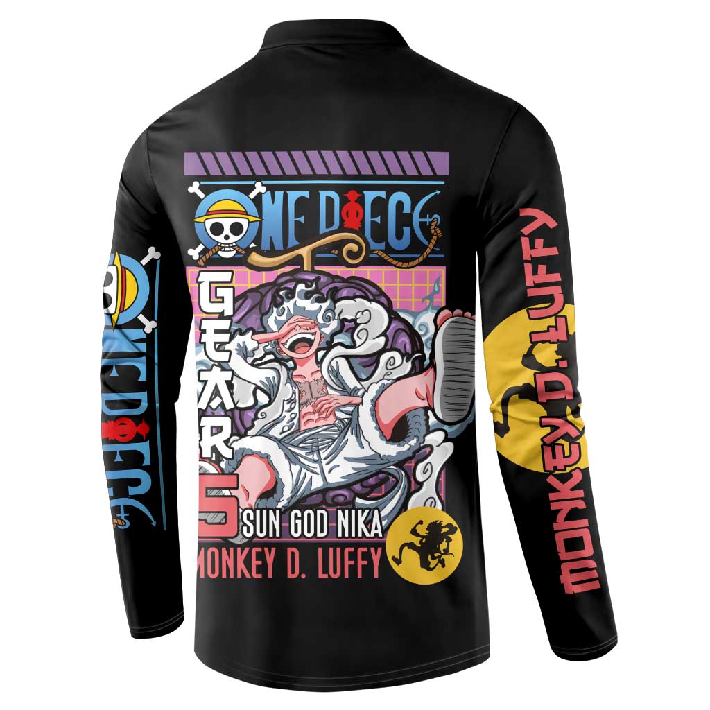 Gear 5th Luffy V3 One Piece Button Sweatshirt Anime Style