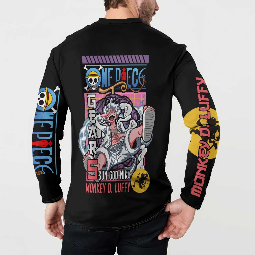 Gear 5th Luffy V3 One Piece Button Sweatshirt Anime Style