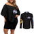 Gear 5th Luffy V3 One Piece Couples Matching Off Shoulder Short Dress and Long Sleeve Button Shirt Anime Style