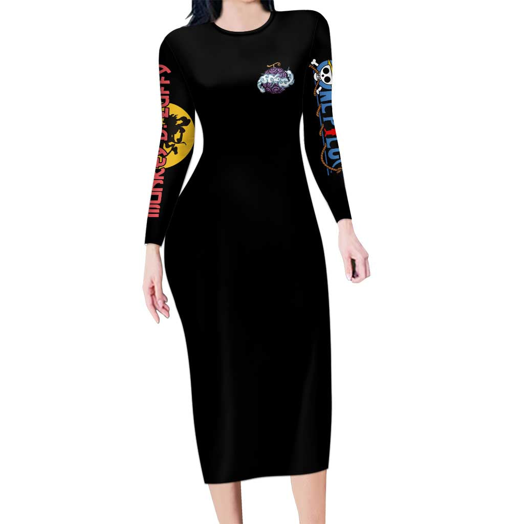 Gear 5th Luffy V3 One Piece Long Sleeve Bodycon Dress Anime Style