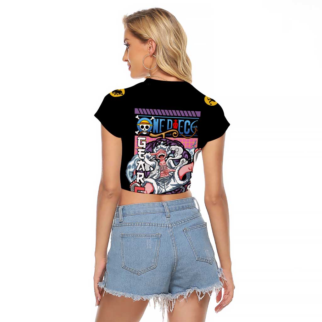 Gear 5th Luffy V3 One Piece Raglan Cropped T Shirt Anime Style