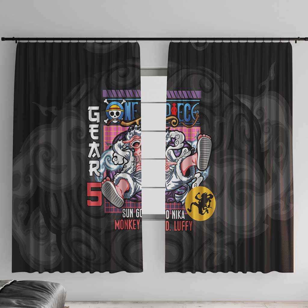 Gear 5th Luffy V3 One Piece Window Curtain Anime Style