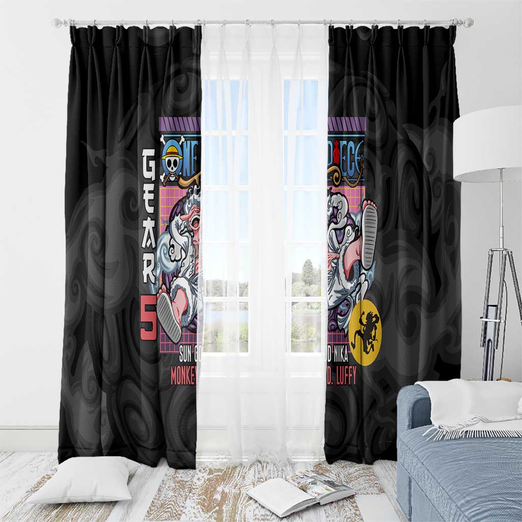 Gear 5th Luffy V3 One Piece Window Curtain Anime Style