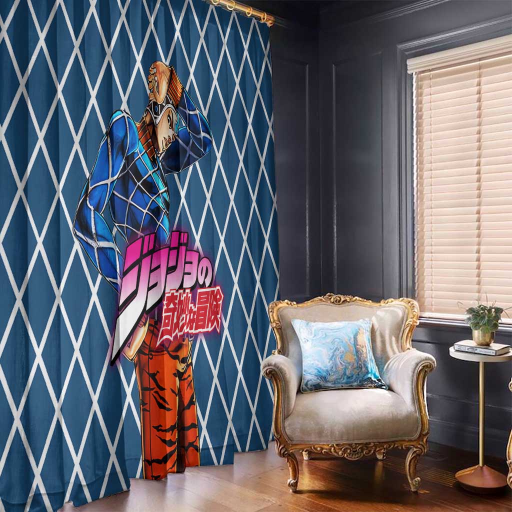 Guido Mista Jojo’s Bizarre Adventure Window Curtain Anime Uniform Pattern Style