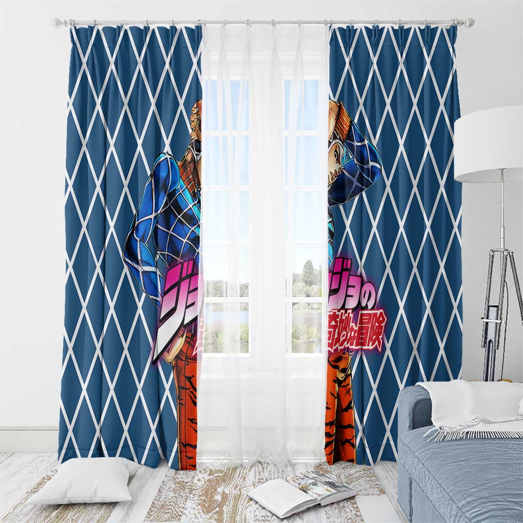Guido Mista Jojo’s Bizarre Adventure Window Curtain Anime Uniform Pattern Style