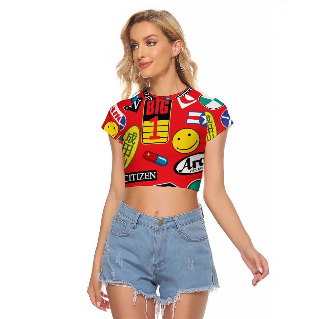 Akira Full Decals Raglan Cropped T Shirt Anime Style