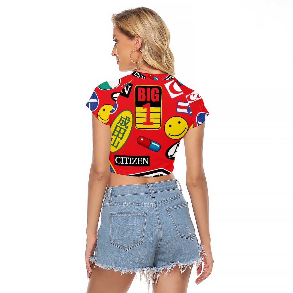 Akira Full Decals Raglan Cropped T Shirt Anime Style