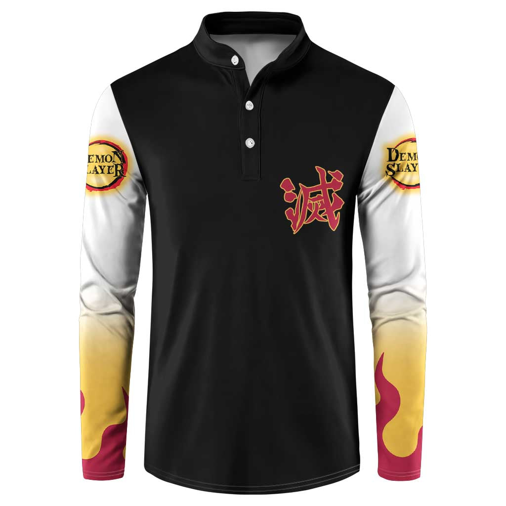 Kyojuro Rengoku Demon Slayer Button Sweatshirt Anime Style