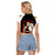 Kyojuro Rengoku Demon Slayer Raglan Cropped T Shirt Anime Style