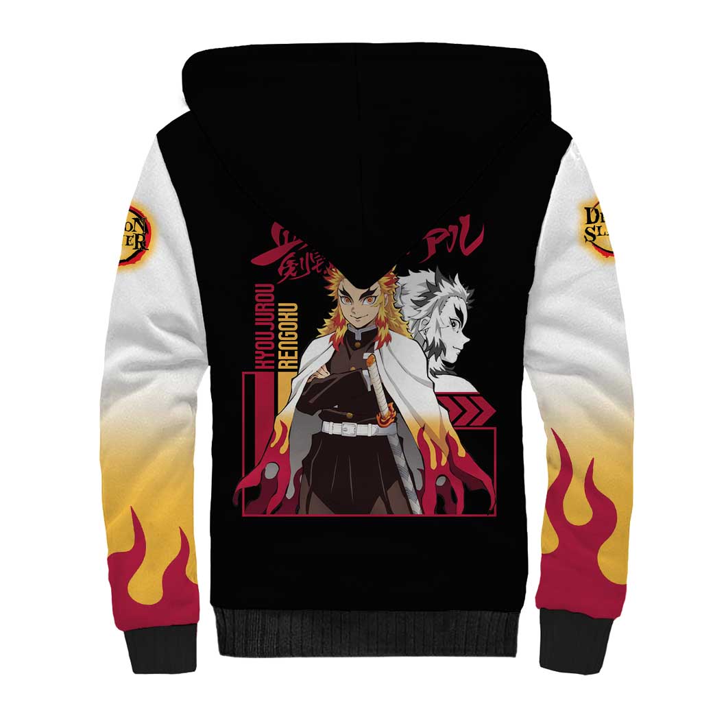 Kyojuro Rengoku Demon Slayer Sherpa Hoodie Anime Style