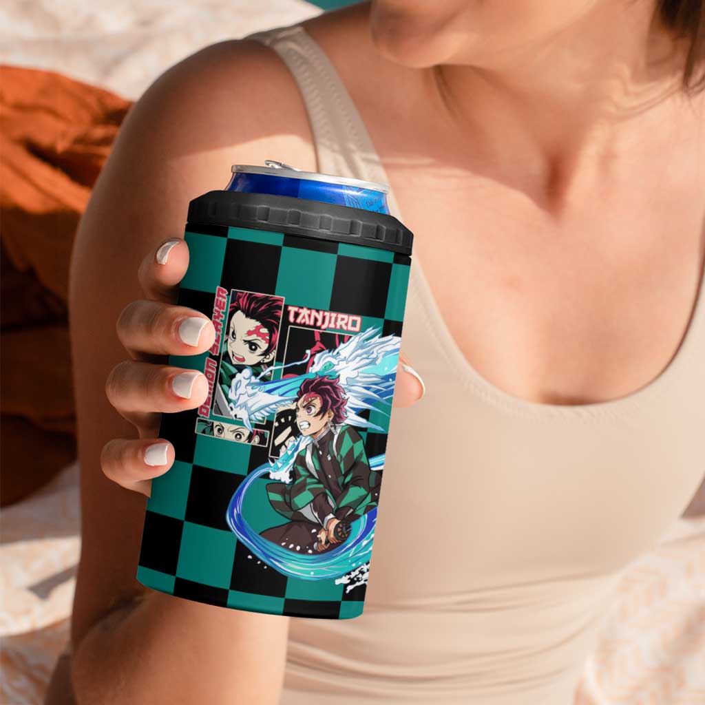 Kamado Tanjiro Haori Demon Slayer 4 in 1 Can Cooler Tumbler Anime Style