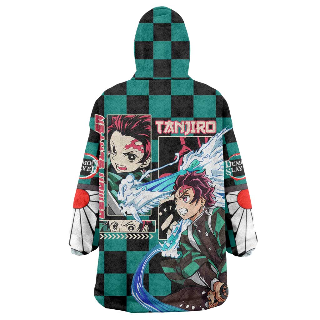 Kamado Tanjiro Haori Demon Slayer Wearable Blanket Hoodie Anime Style