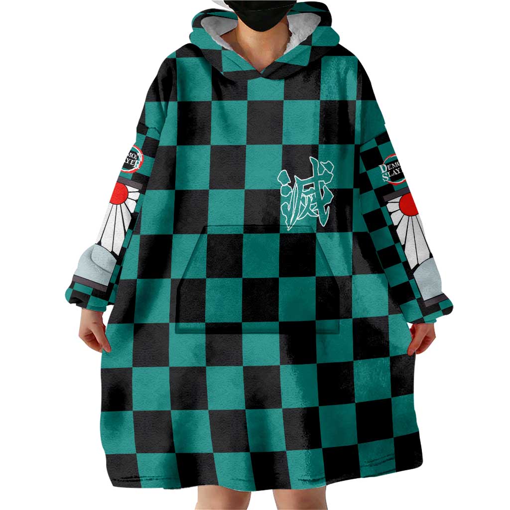Kamado Tanjiro Haori Demon Slayer Wearable Blanket Hoodie Anime Style
