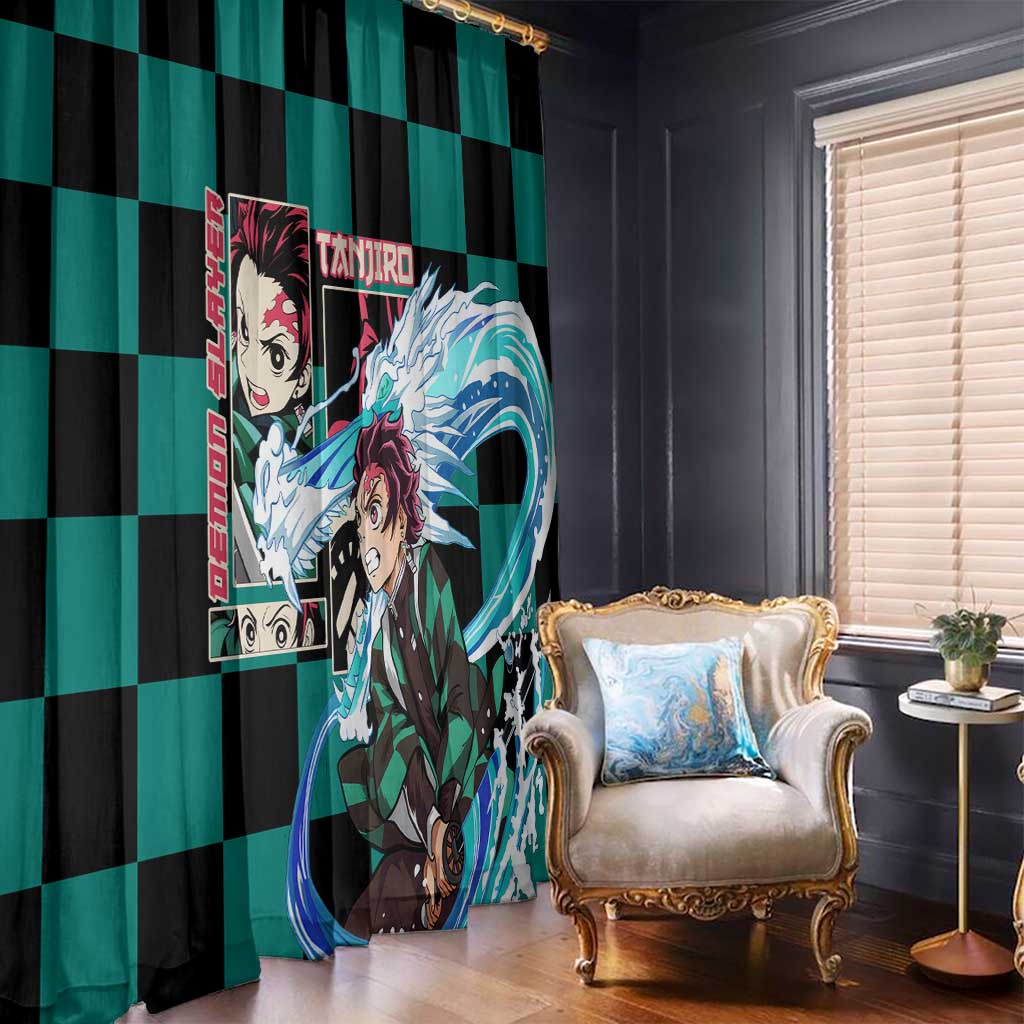 Kamado Tanjiro Haori Demon Slayer Window Curtain Anime Style