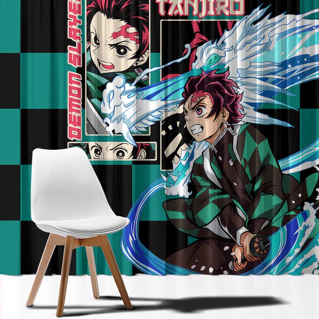 Kamado Tanjiro Haori Demon Slayer Window Curtain Anime Style