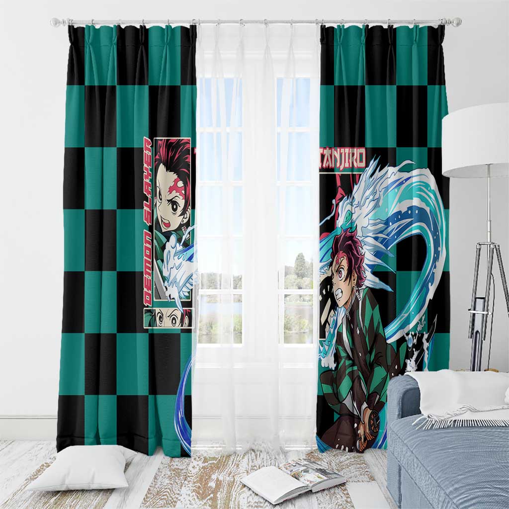 Kamado Tanjiro Haori Demon Slayer Window Curtain Anime Style