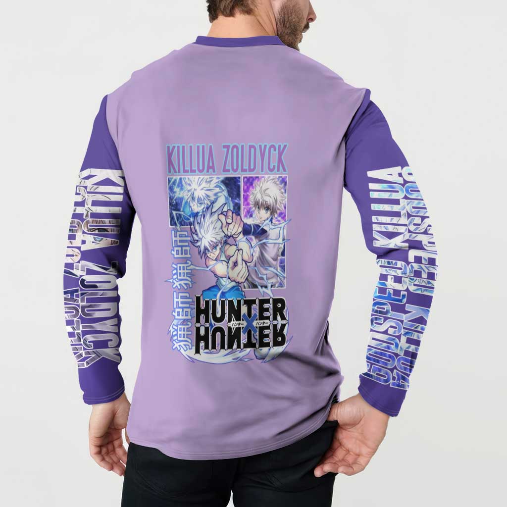 Killua Zoldyck Hunter x Hunter Button Sweatshirt Anime Style