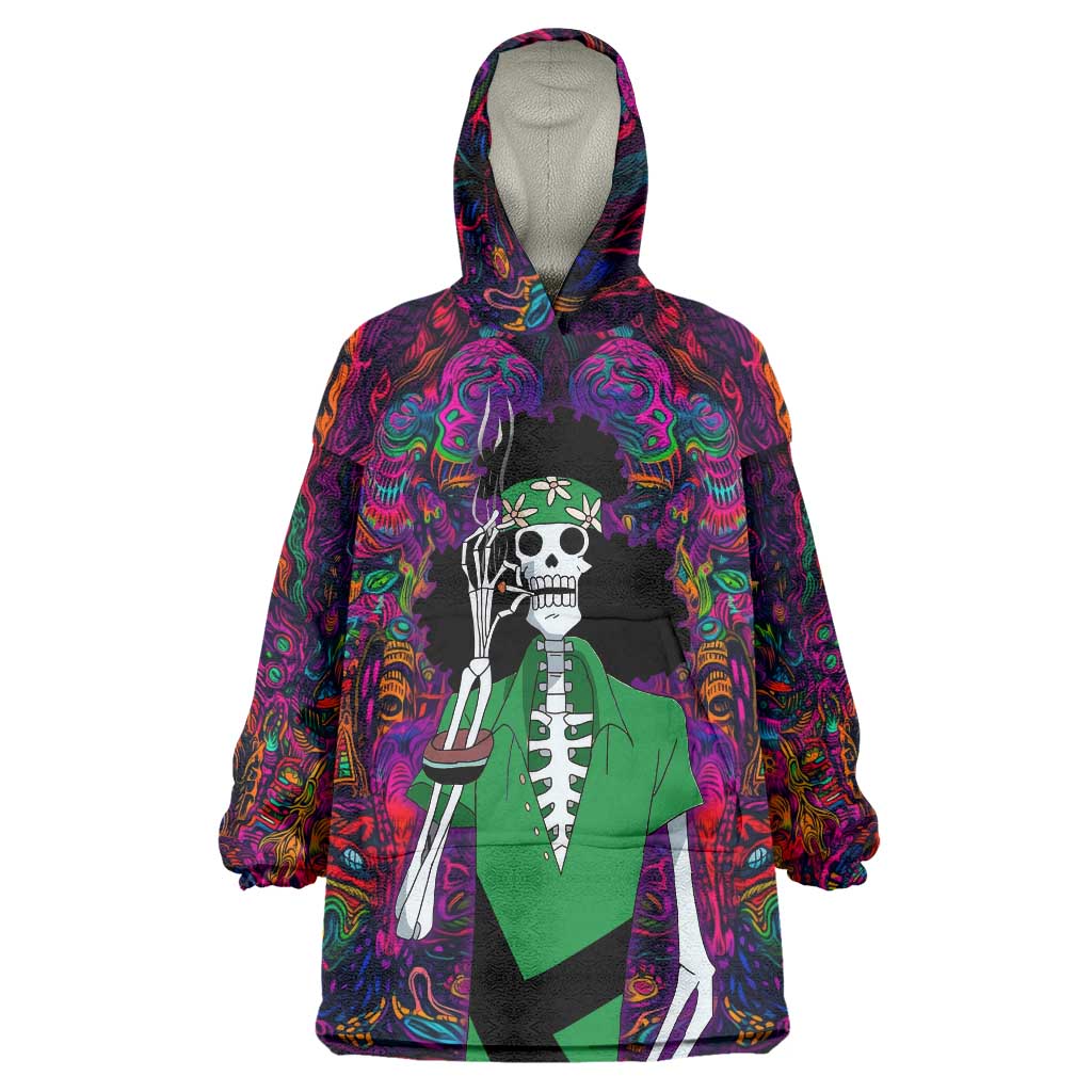 One Piece Hippie Trip Brook Wearable Blanket Hoodie Anime Style