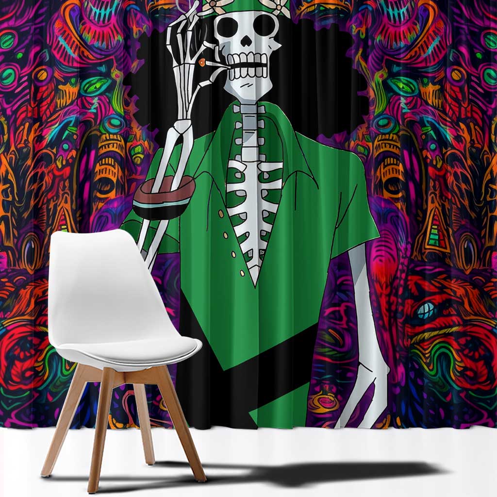 One Piece Hippie Trip Brook Window Curtain Anime Style