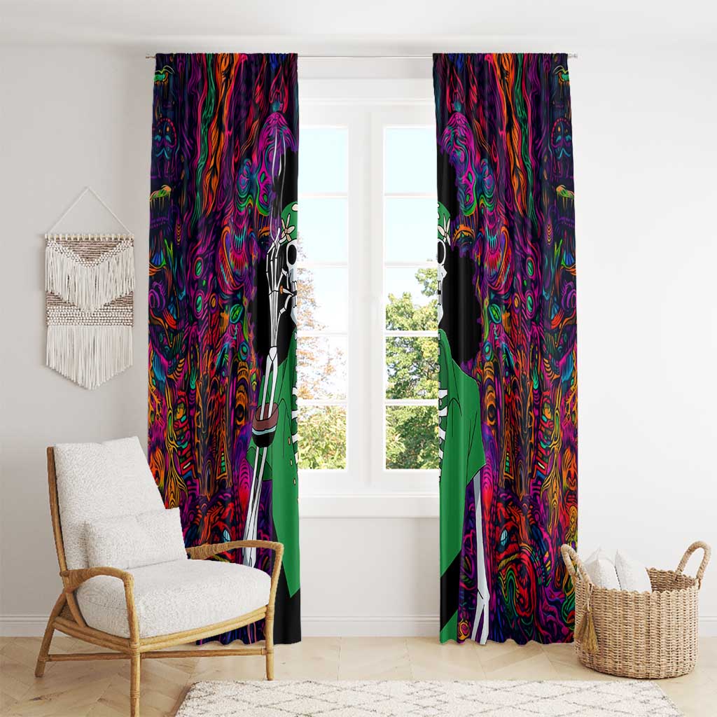 One Piece Hippie Trip Brook Window Curtain Anime Style