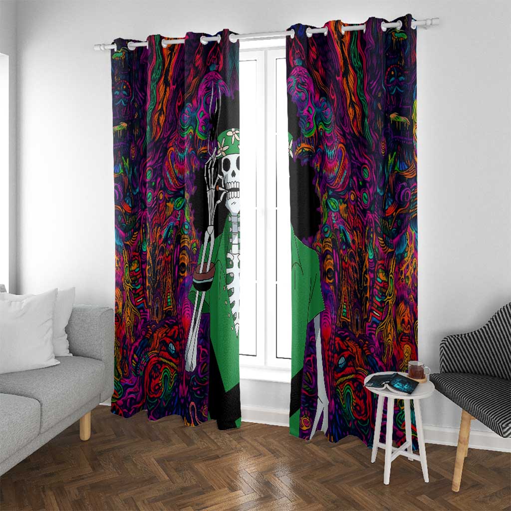 One Piece Hippie Trip Brook Window Curtain Anime Style