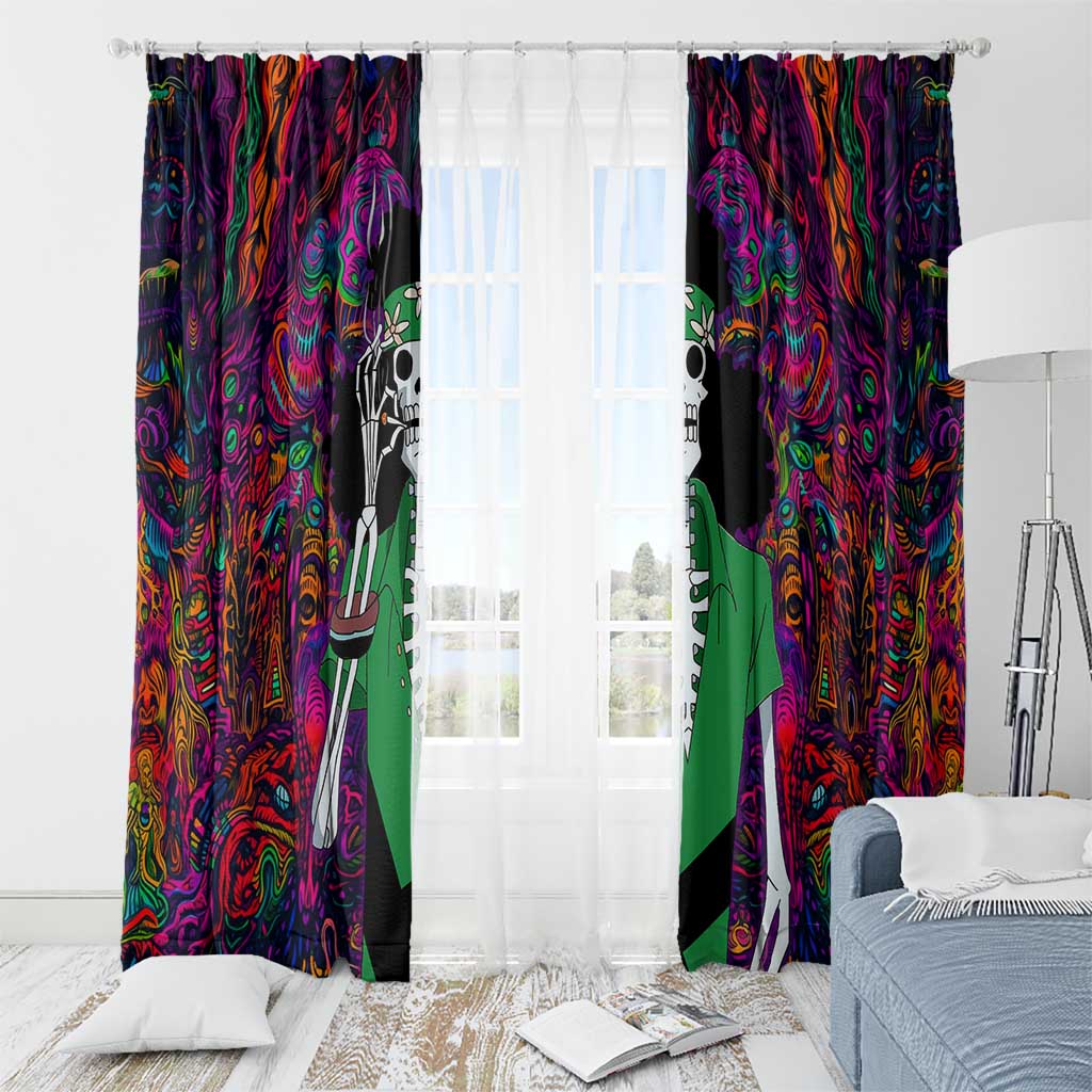 One Piece Hippie Trip Brook Window Curtain Anime Style