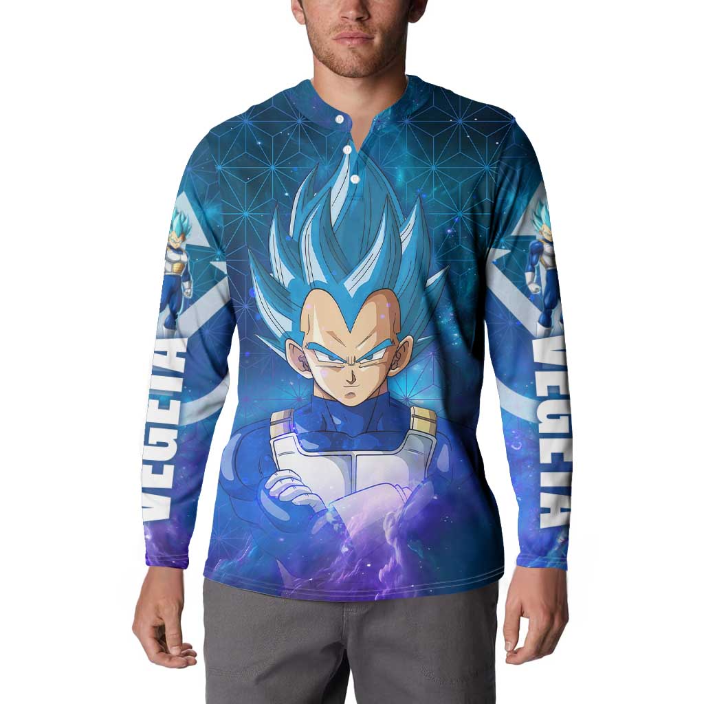 Trippy Astral Vegeta Dragon Ball Z Button Sweatshirt Anime Style