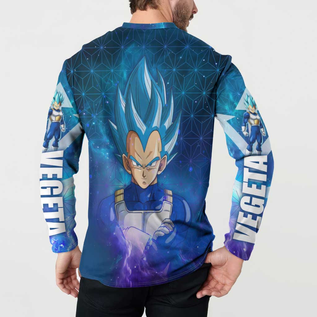Trippy Astral Vegeta Dragon Ball Z Button Sweatshirt Anime Style
