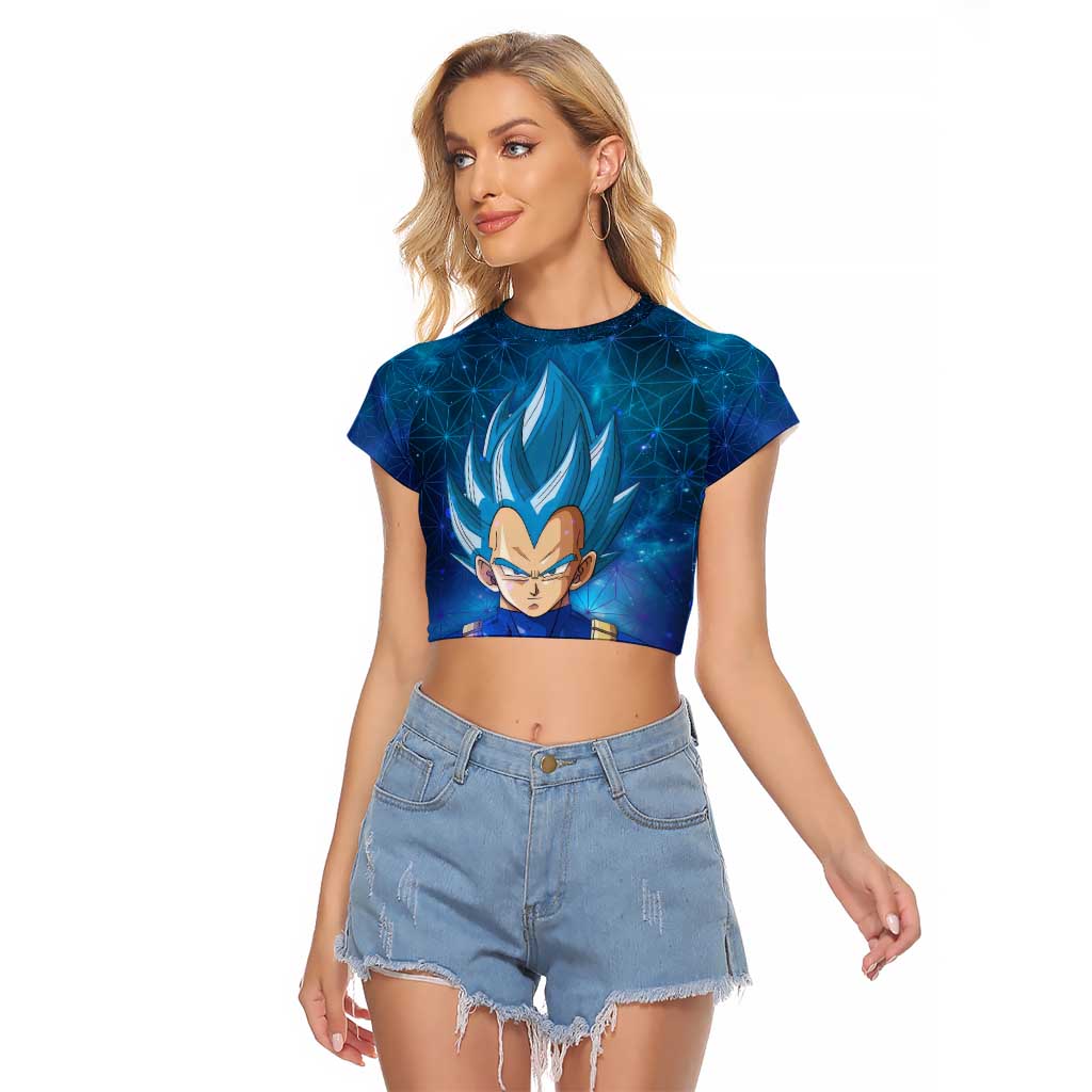 Trippy Astral Vegeta Dragon Ball Z Raglan Cropped T Shirt Anime Style
