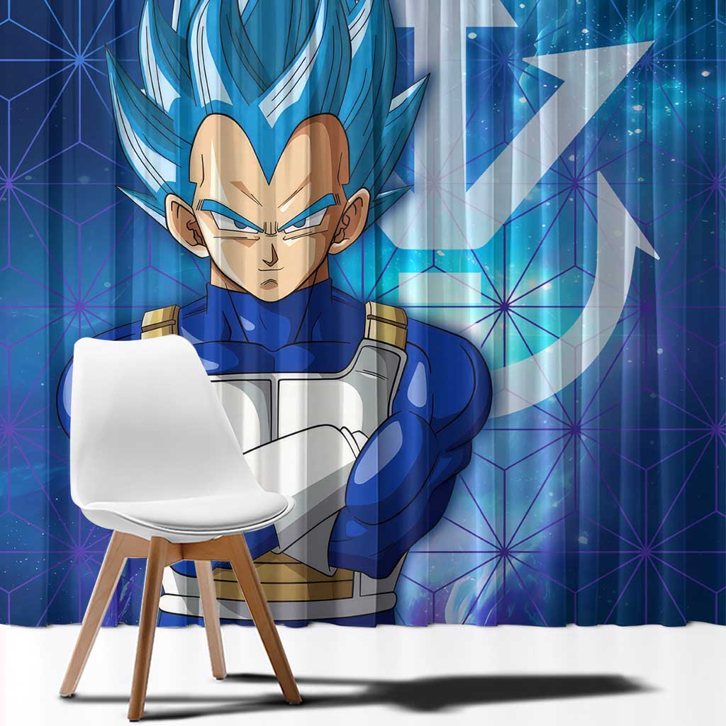 Trippy Astral Vegeta Dragon Ball Z Window Curtain Anime Style