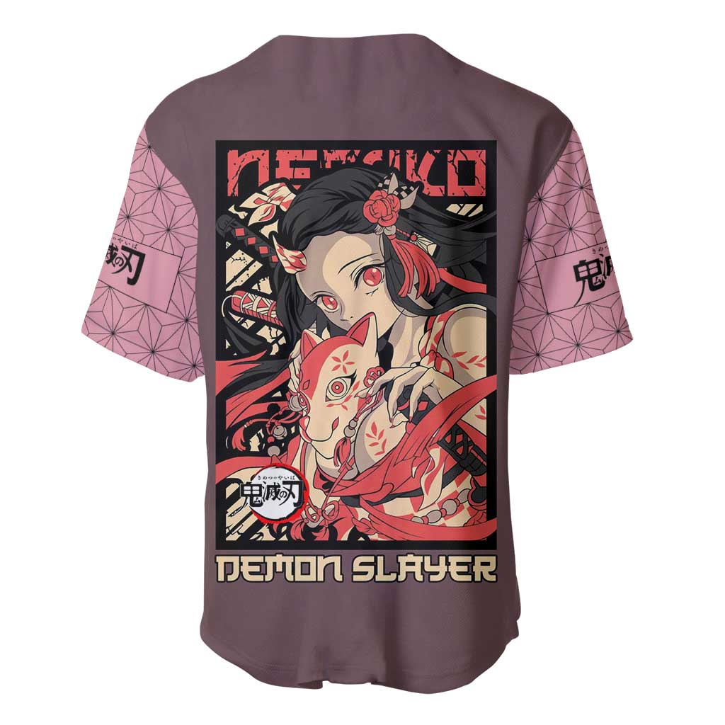 Kamado Nezuko Demon Slayer Baseball Jersey Anime Style