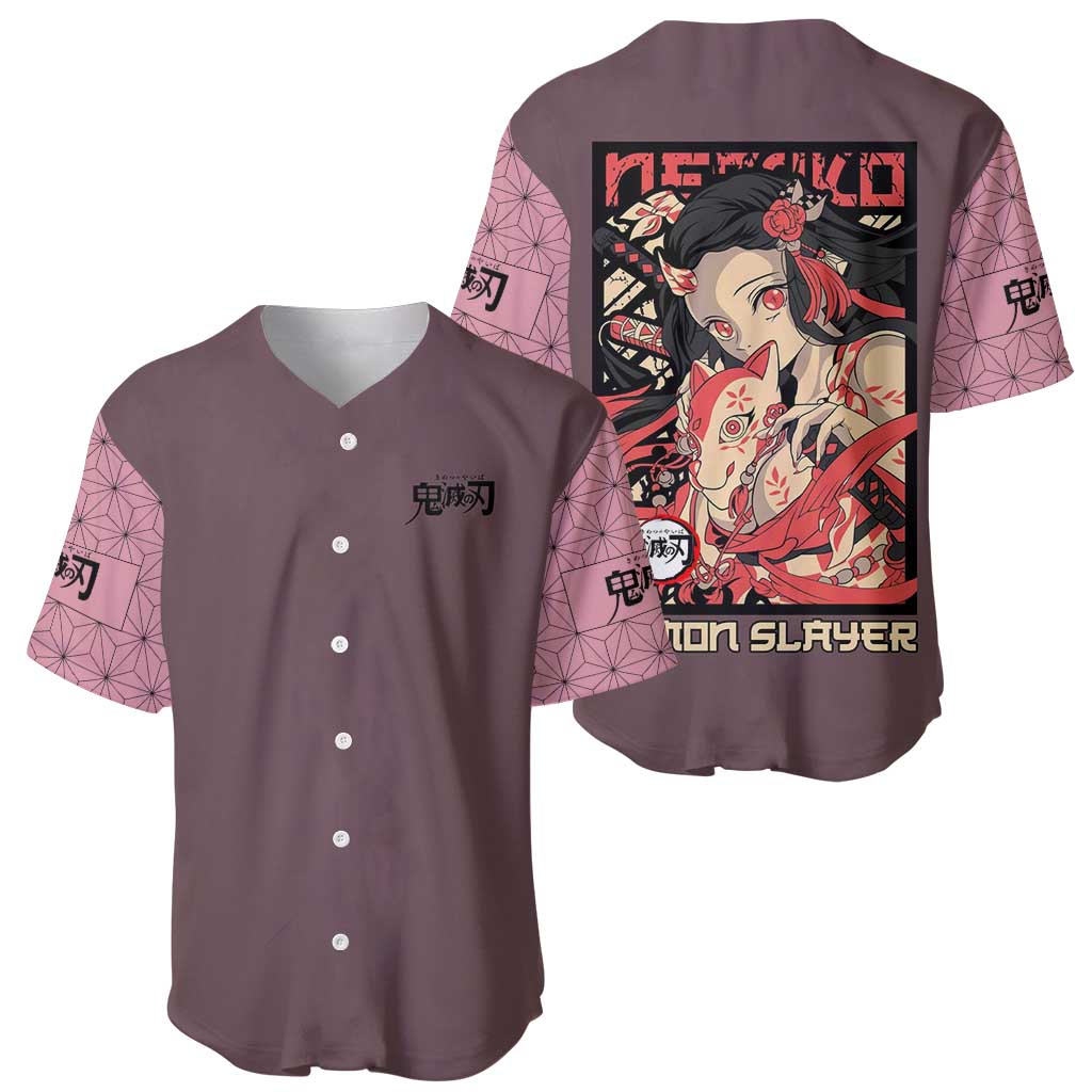 Kamado Nezuko Demon Slayer Baseball Jersey Anime Style