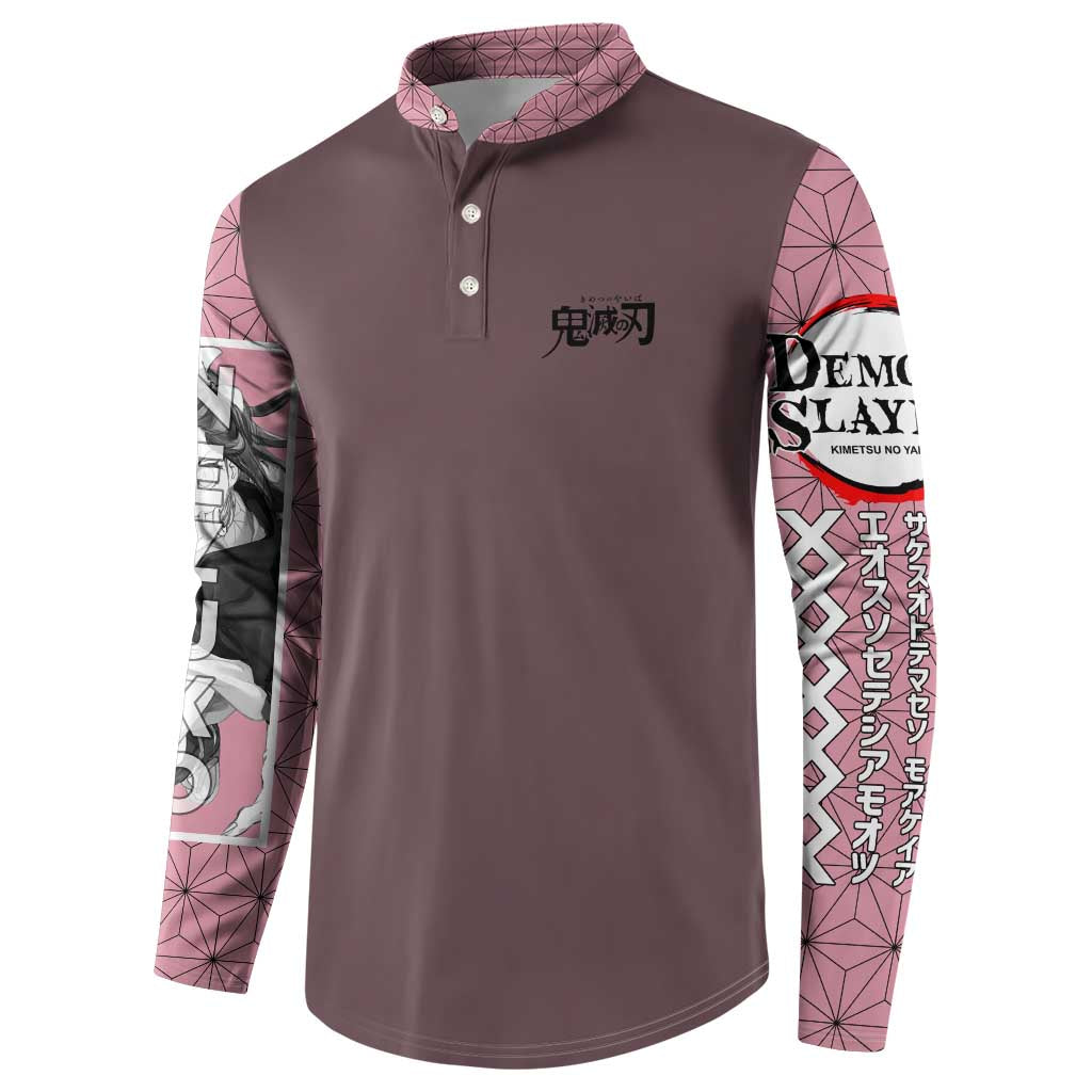 Kamado Nezuko Demon Slayer Button Sweatshirt Anime Style
