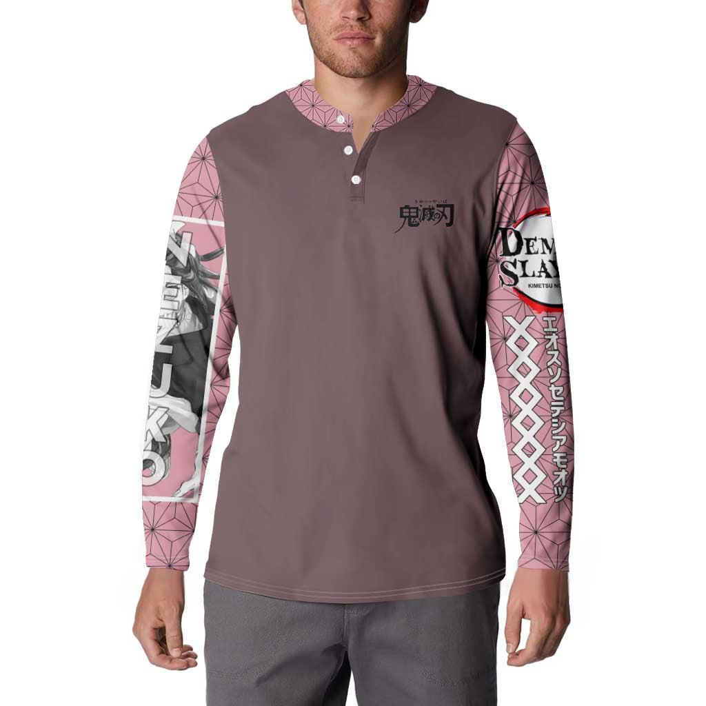 Kamado Nezuko Demon Slayer Button Sweatshirt Anime Style
