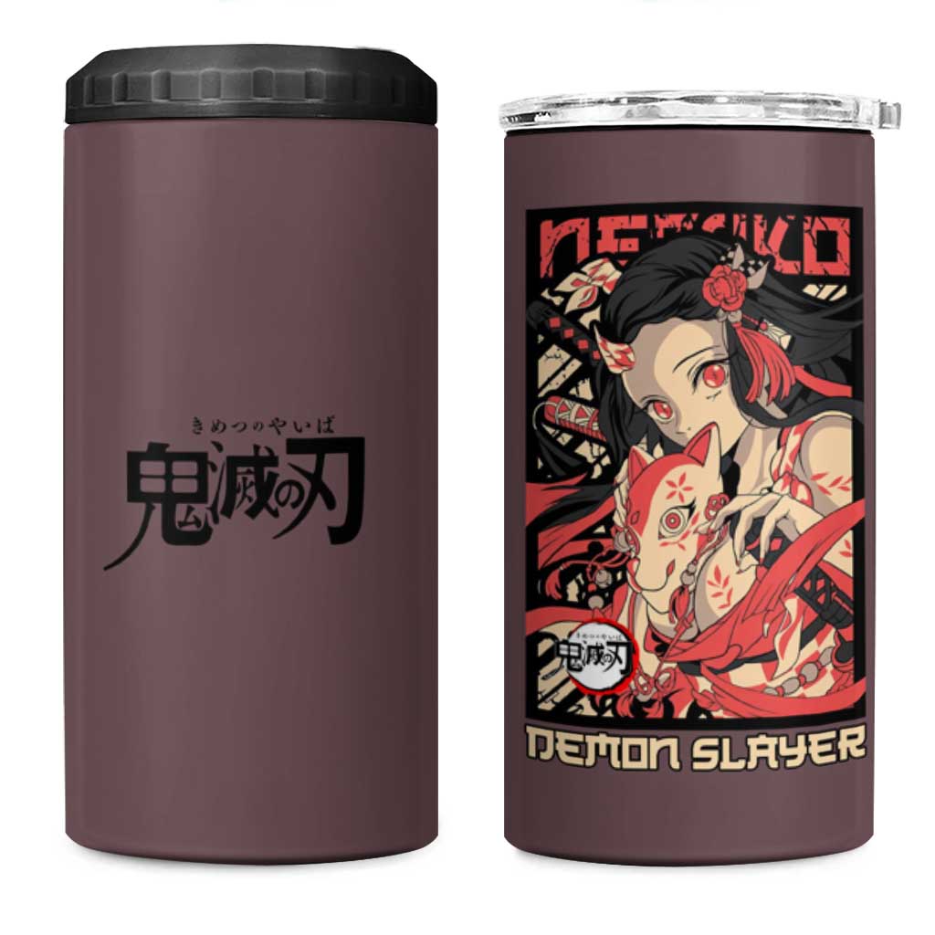 Kamado Nezuko Demon Slayer 4 in 1 Can Cooler Tumbler Anime Style