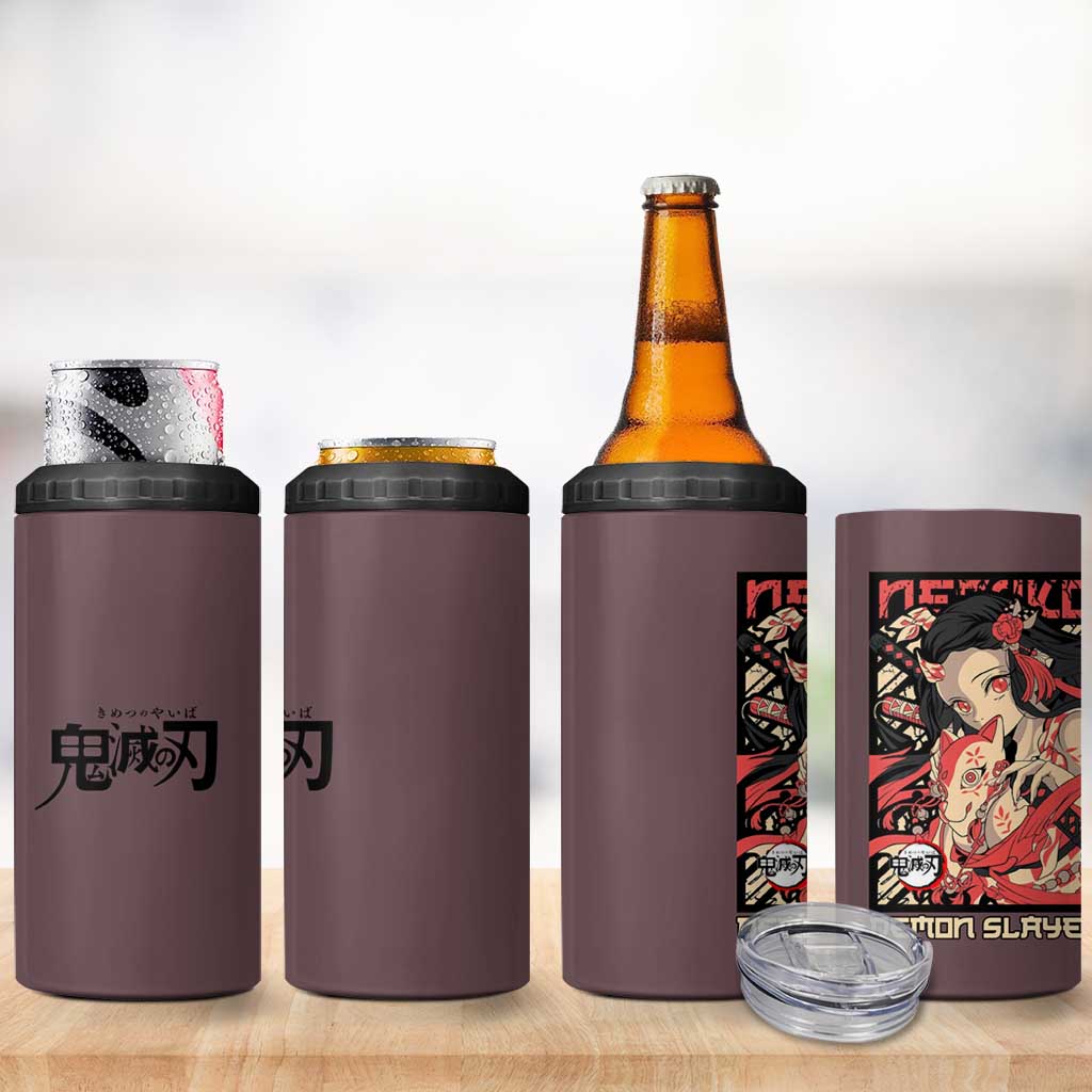 Kamado Nezuko Demon Slayer 4 in 1 Can Cooler Tumbler Anime Style