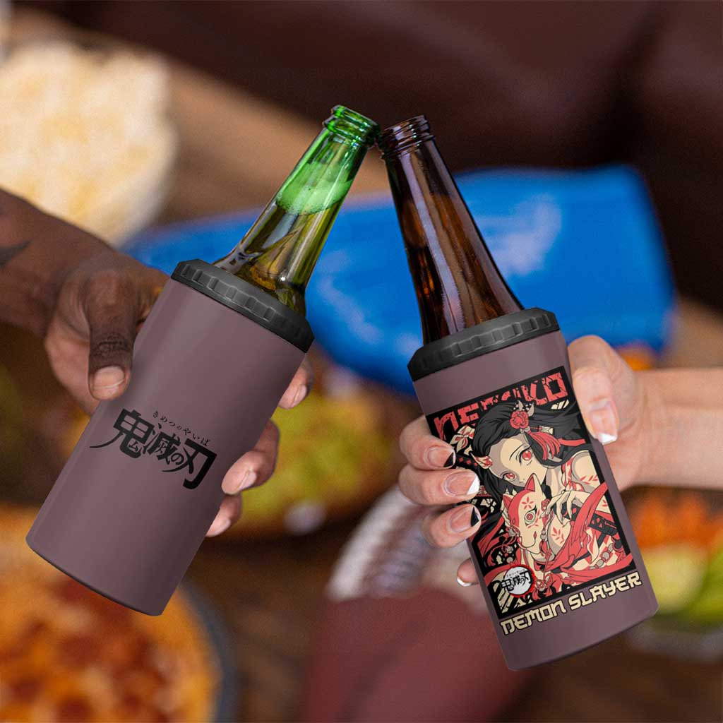 Kamado Nezuko Demon Slayer 4 in 1 Can Cooler Tumbler Anime Style