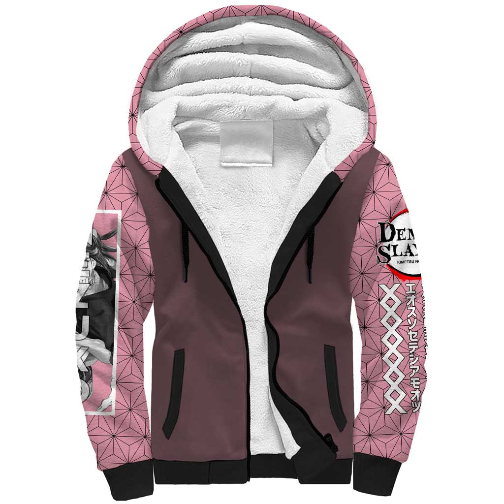 Kamado Nezuko Demon Slayer Sherpa Hoodie Anime Style