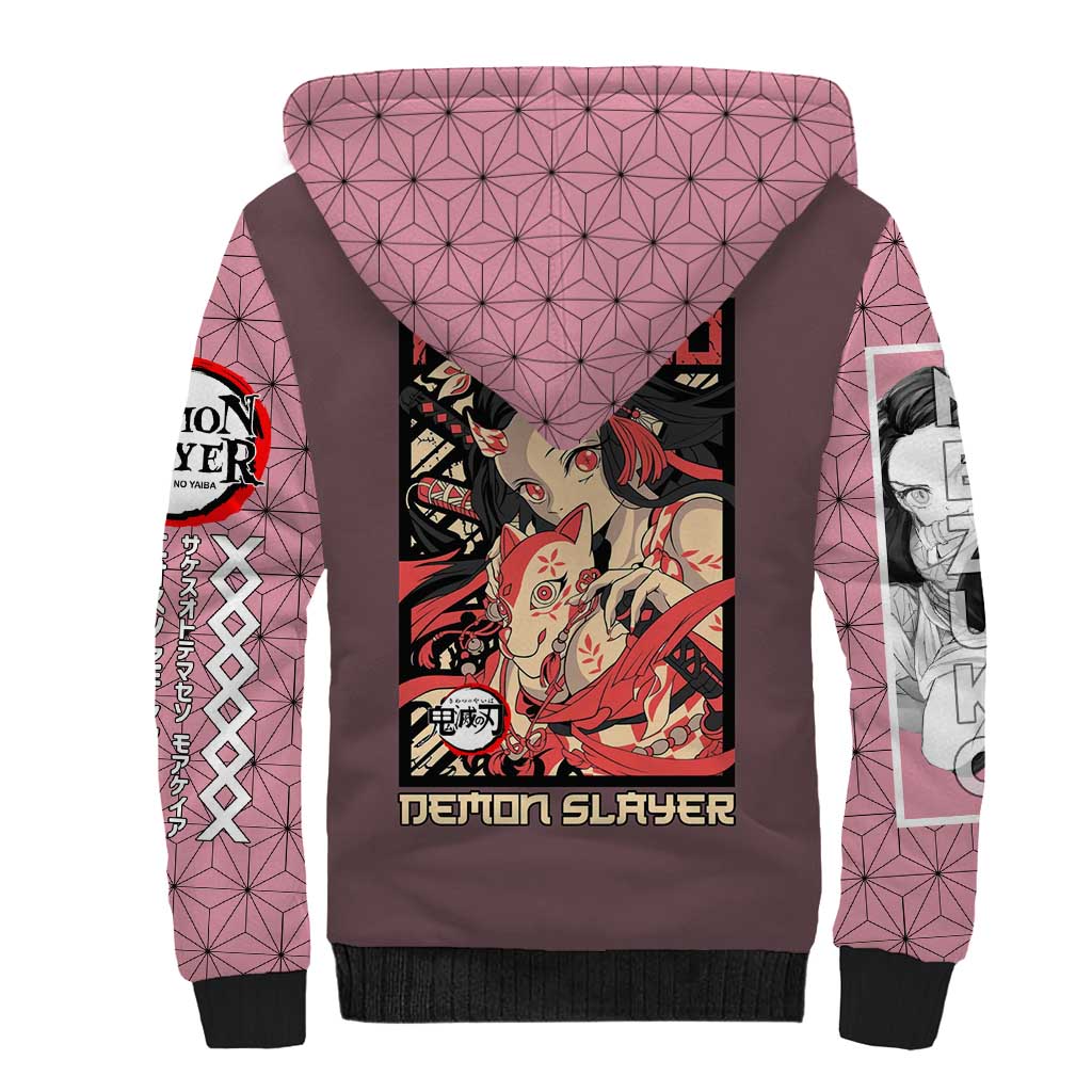 Kamado Nezuko Demon Slayer Sherpa Hoodie Anime Style